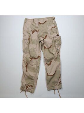Vintage 90s USGI Military Desert Camouflage Poplin Cargo Pants Mens Large USA